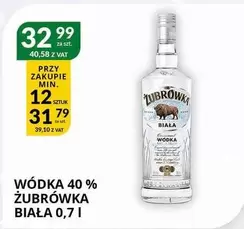 WÓDKA 40% ŻUBRÓWKA BIAŁA