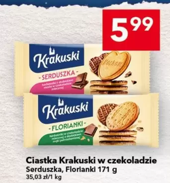 Ciastka Krakuski w czekoladzie Serduszka, Florianki