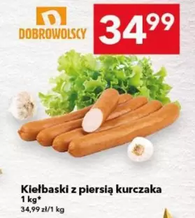 Kiełbaski z piersią kurczaka