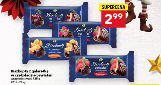 Biszkopty z galaretką w czekoladzie