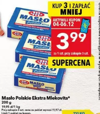 Masło Polskie Ekstra Mlekovita