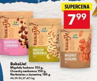 Migdały łuskane, Orzechy nerkowca, Nerkowiec z żurawiną