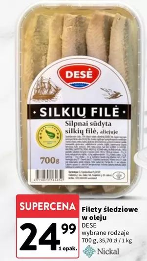 Filety śledziowe w oleju