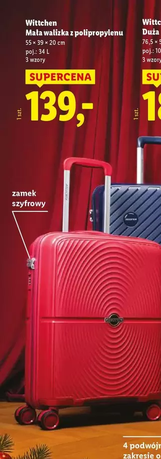 Mała walizka z polipropylenu