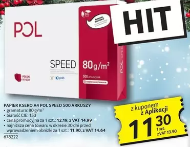 Speed - PAPIER KSERO A4 SPEED 500 ARKUSZY