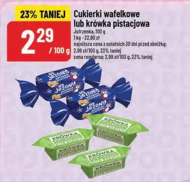 No - Cukierki wafelkowe lub krówka pistacjowa