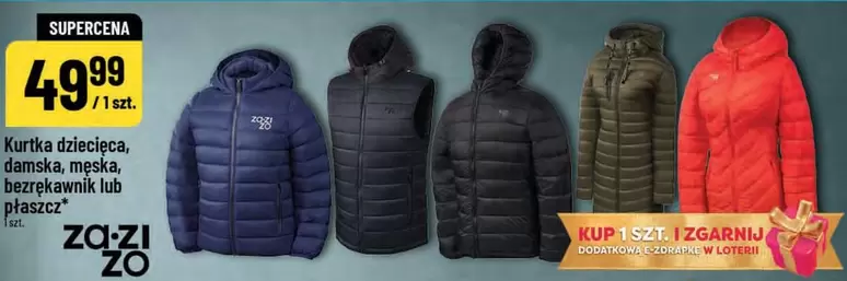 Kurtka dziecięca, damska, męska, bezrękawnik lub płaszcz