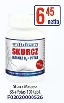 Skurcz Magnez B6+Potas 100 tabl.