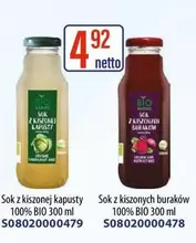 No - Sok z kiszonej kapusty 100% BIO 300 ml S08020000479, Sok z kiszonych buraków 100% BIO 300 ml S08020000478