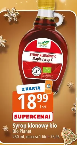 Planet - Syrop klonowy bio