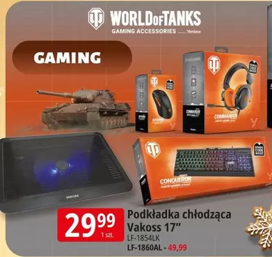 World Of Tanks - Podkładka chłodząca Vakoss 17"