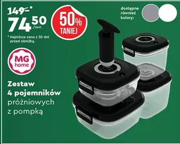 4 pojemników próżniowych z pompką