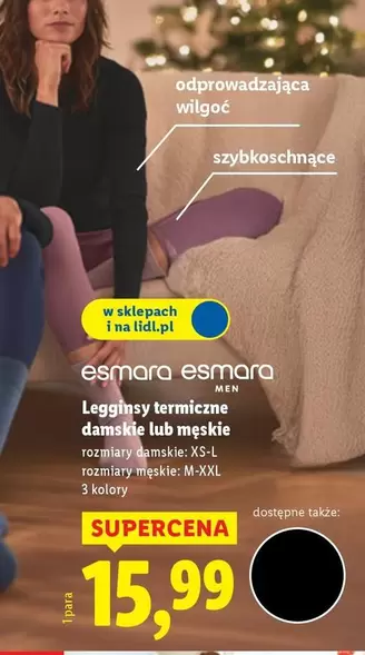 Legginsy termiczne damskie lub męskie
