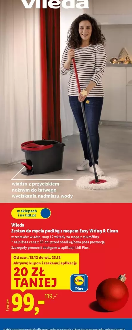 Vileda - Zestaw do mycia podłóg i mopem Easy Wring & Clean