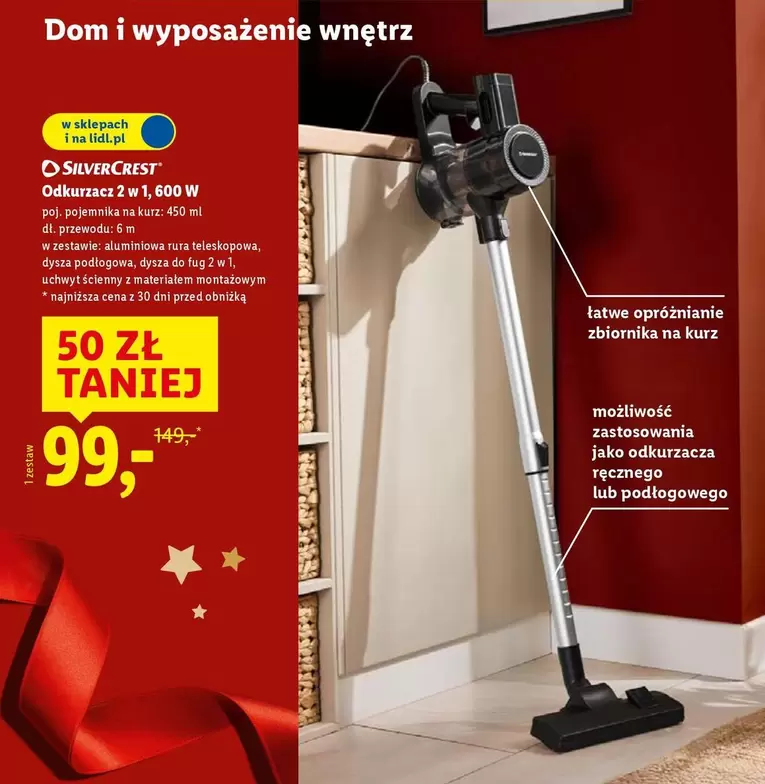 Silvercrest - Odkurzacz 2 w 1, 600 W
