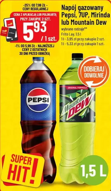 Polo - Pepsi, 7UP, Mirinda lub Mountain Dew