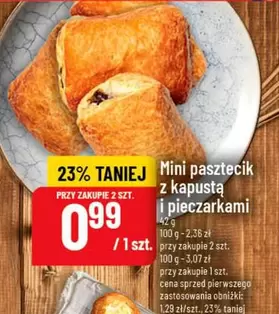 Mini -  pasztecik z kapustą i pieczarkami