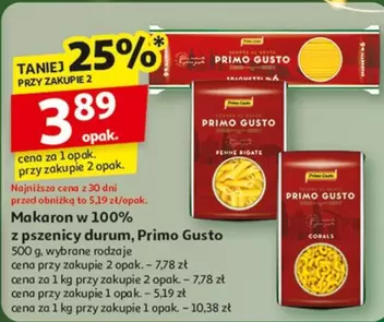 Makaron w 100% z pszenicy durum