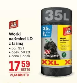 Worki na śmieci LD z taśmą