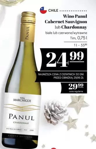 De - Wino Panul Cabernet Sauvignon lub Chardonnay
