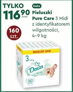 Pieluszki Pure Care 3 Midi z identyfikatorem wilgotności