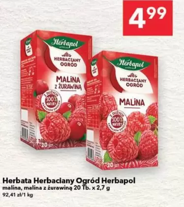Herbata Herbaciany Ogród malina, malina z żurawiną