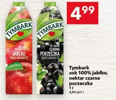 sok 100% jabłko, nektar czarna porzeczka