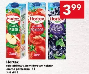 sok jabłkowy, pomidorowy, nektar czarna porzeczka