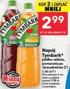 Napój jabłko-wiśnia, pomarańcza--brzoskwinia