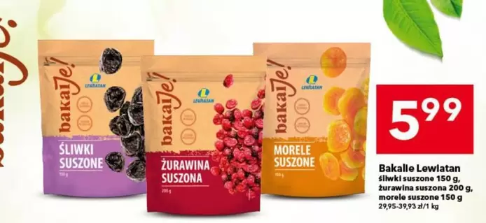 Śliwki suszone, Żurawina suszona, Morele suszone