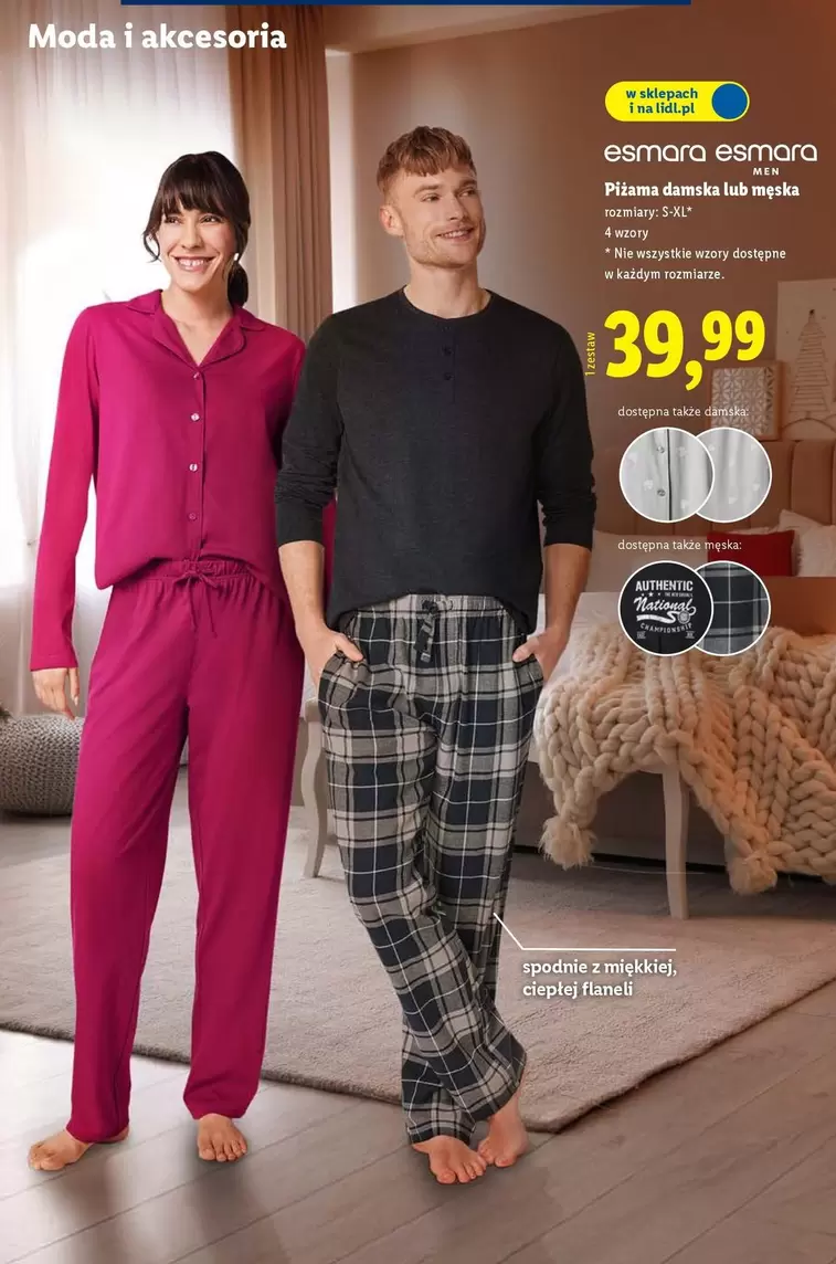 Piżama damska lub męska