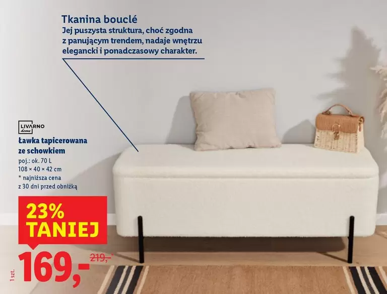 Ok - Ławka tapicerowana ze schowkiem