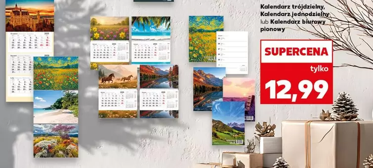 Kalendarz trójdzielny, Kalendarz jednodzielny lub Kalendarz biurowy pionowy