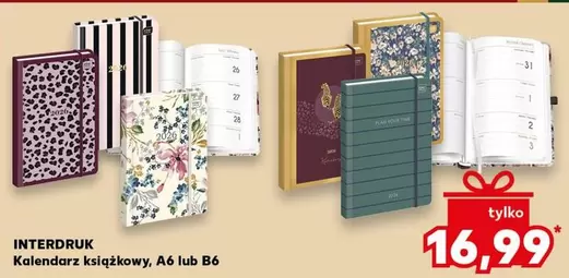 Kalendarz książkowy, A6 lub B6