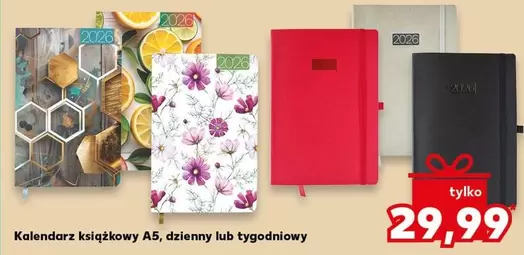 Kalendarz książkowy A5, dzienny lub tygodniowy