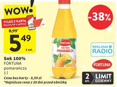 Fortuna - Sok 100% pomarańcza