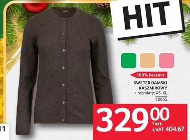 SWETER DAMSKI KASZMIROWY