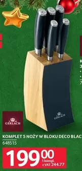 KOMPLET 5 NOŻY W BLOKU DECO BLACK