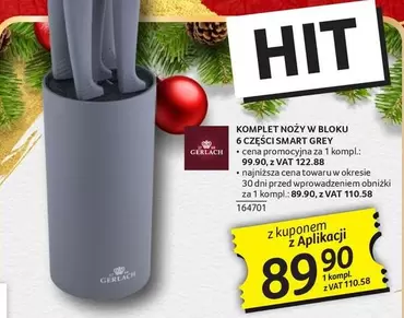 Grey - KOMPLET NOZY W BLOKU 6 CZĘŚCI SMART GREY