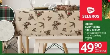 OBRUS ŚWIĄTECZNY 140 x 180 CM
