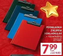 PODKŁADKA Z KLIPEM I OKŁADKĄ A4