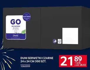 DUNI SERWETKI CZARNE