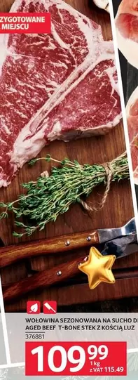 WOŁOWINA SEZONOWANA NA SUCHO DO AGED BEEF T-BONE STEK Z KOŚCIĄ LUZ