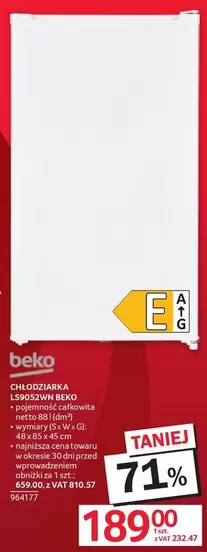 CHŁODZIARKA LS0529SH BEKO