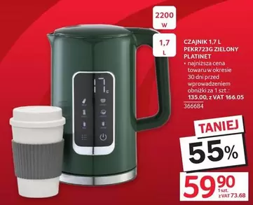 CZAJNIK 1.7 L PEKR723G ZIELONY