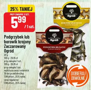 Podgrzybek lub borowik krojony