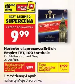 Grey - Herbata ekspresowa British Empire TET, 100 torebek