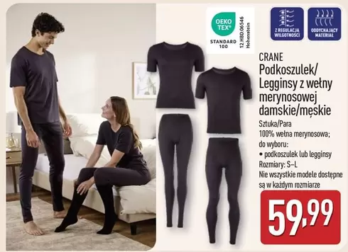 Podkoszulek/ Legginsy z wełny merynosowej damskie/męskie