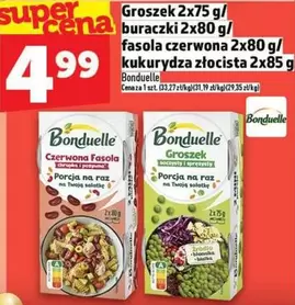 Groszek, buraczki, fasola czerwona, kukurydza złocista