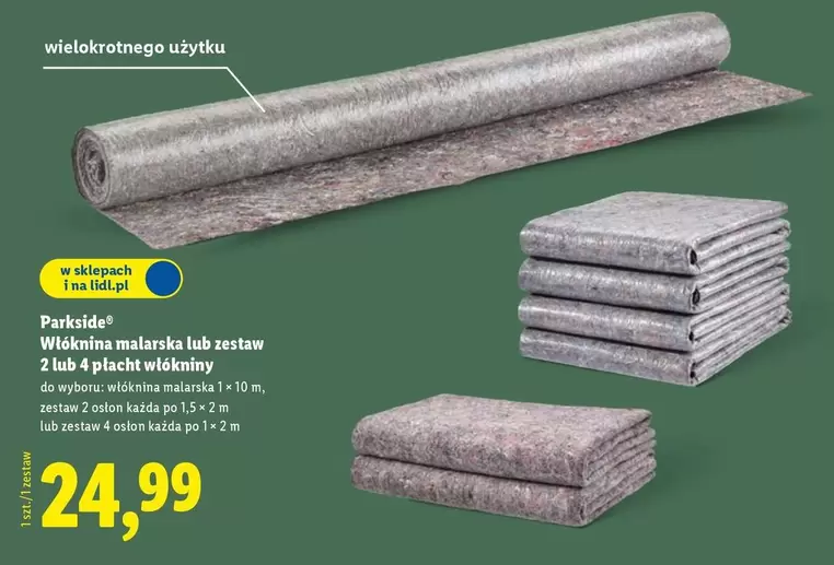 Włóknina malarska lub zestaw 2 lub 4 płacht włókniny